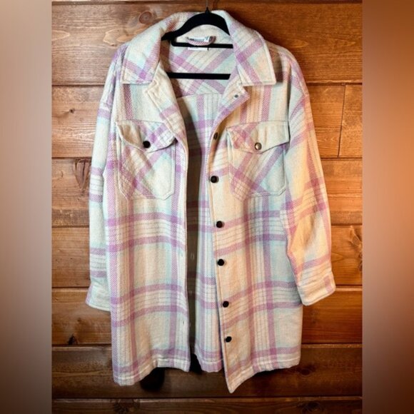 ASOS Jackets & Blazers - ASOS Multicolor Plaid Utility Jacket